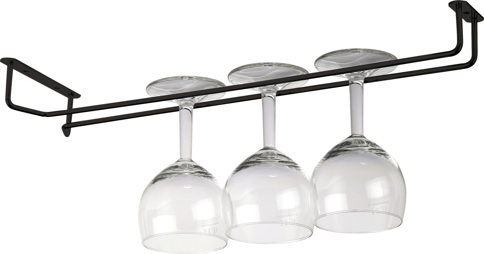 Gläserschiene schwarz 40cm